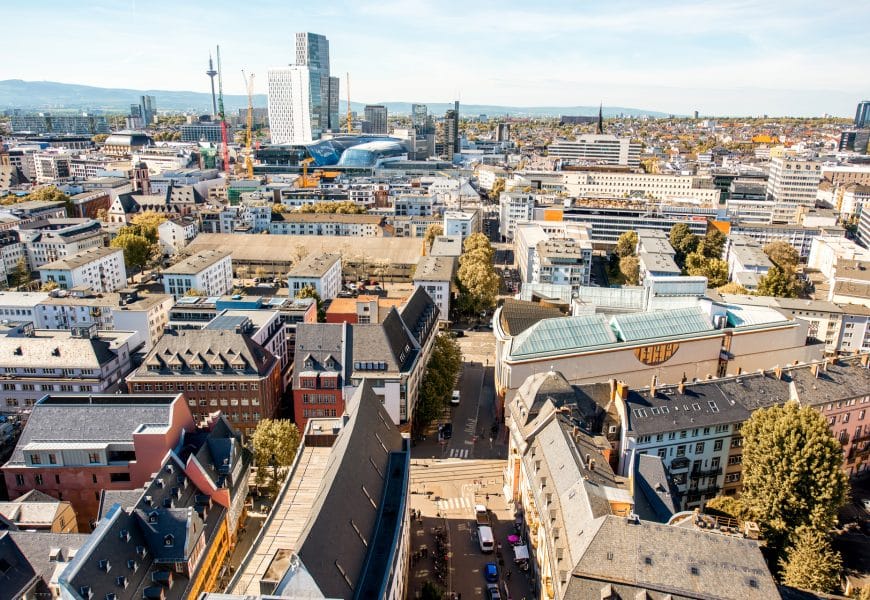 Vue aérienne de Francfort