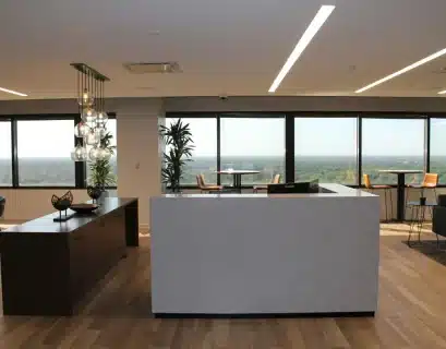 Réception des bureaux d'une entreprise